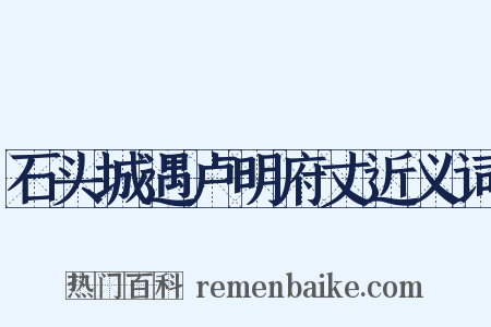 石头城遇卢明府丈近义词是什么意思的图片